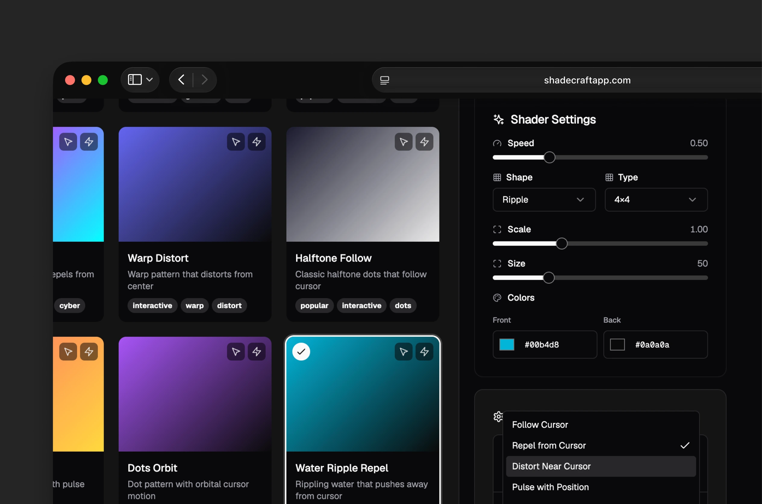 Customize shader step